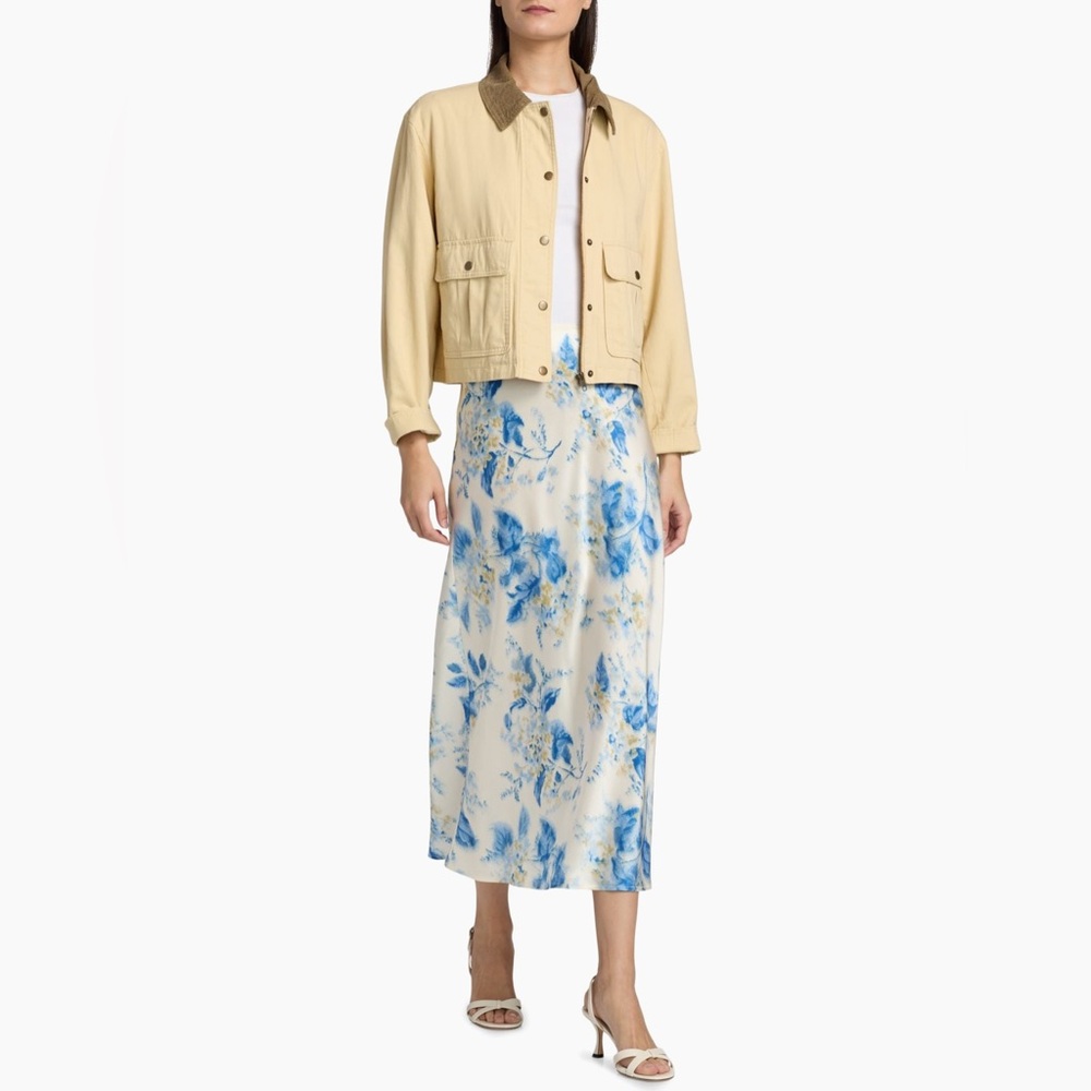 Reformation Layla Floral Silk Midi-skirt, brand new, never worn, no flaws.